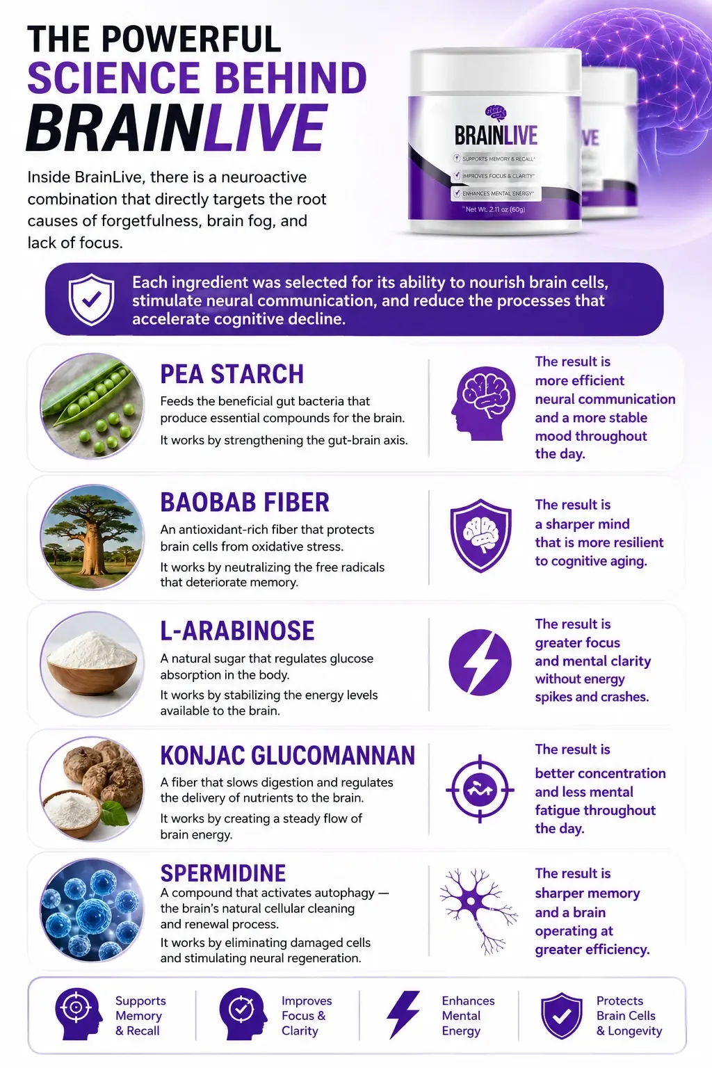 BrainLive key benefits